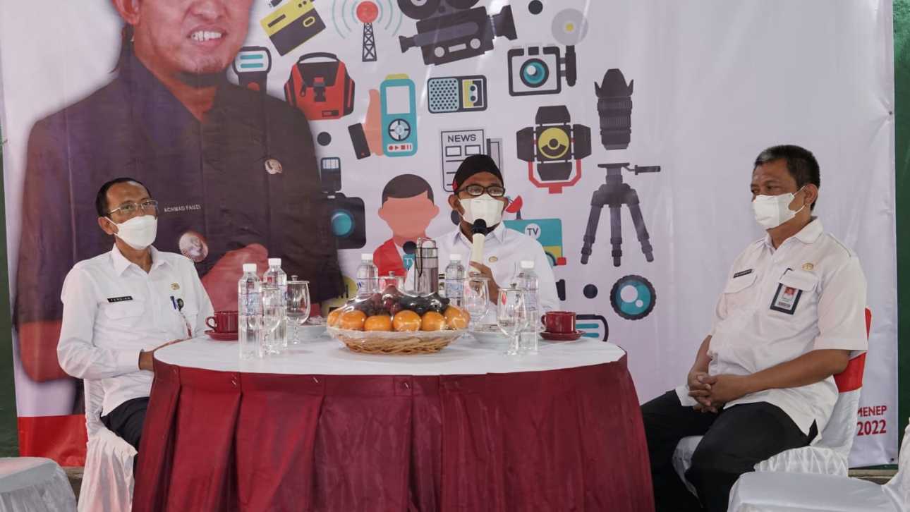 Bupati Sumenep, Achmad Fauzi silaturrahmi bersama media di Kabupaten Sumenep.