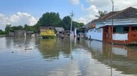 Sejumlah pemukiman warga desa Kertasada digenangi air.