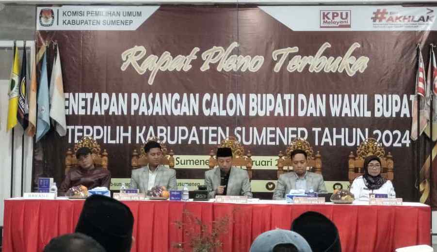 Penetapan paslon terpilih Pilkada 2024 oleh KPU Sumenep.