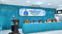Ketua TP PKK Sumenep, Nia Kurnia Fauzi saat membuka kegiatan Pendampingan dan Penyuluhan Pendirian Koperasi PKK di Sekretariat PKK.