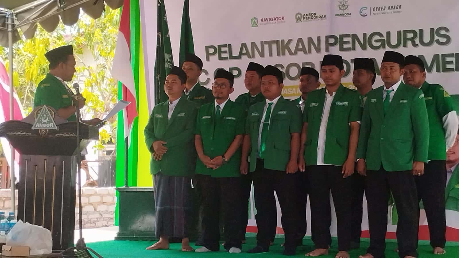 Suasana khidmat pelantikan PAC GP Ansor Kota Sumenep 2025-2028.
