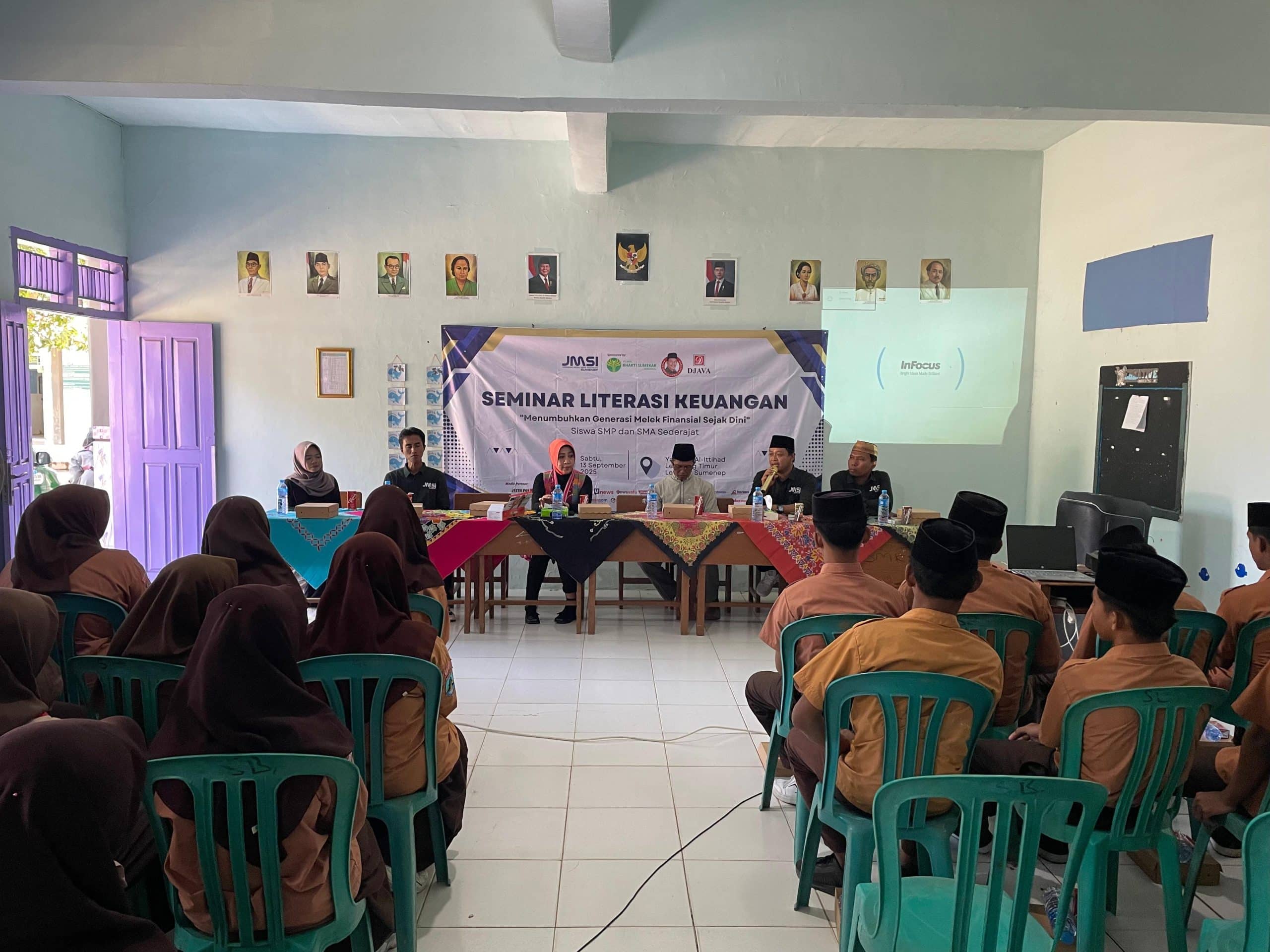 JMSI Sumenep Menggelar Seminar Literasi Keuangan di Yayasan Al-Ittihad Lenteng.